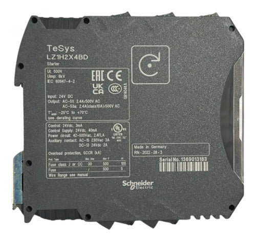 Rele Digital De Partida 2,4a 24vcc Lz1h2x4bd Schneider 24vcc