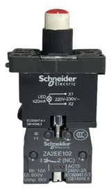 Kit Com 2: Botão Luminoso 1nf 220/230vac Xa2ew34m2 Schneider Vermelho 220vca