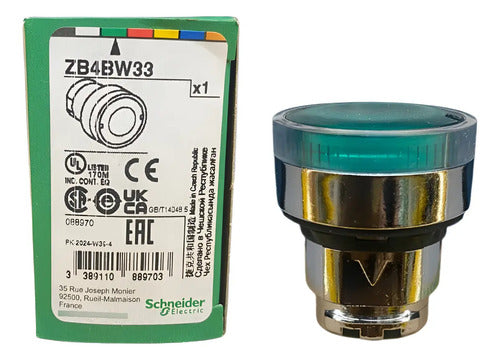 Cabeçote Para Botão Luminoso Ø22mm Vd Zb4bw33 Schneider