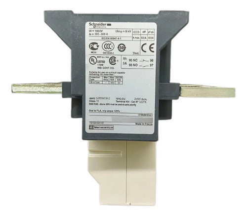 Rele Térmico Lr9f7379 300/500a 1na+1nf Schneider 500a