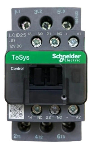 Contator 3p Tesys Deca 25a 1na+1nf 12vcc Lc1d25jd Schneider 12v