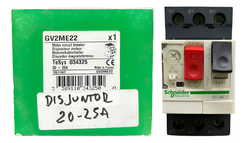 Disjuntor Motor Termomagnético 20-25a Gv2me22 Schneider 690v 50-60hz