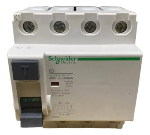 Interruptor Diferencial 4p 100a 300ma 400v 23056 Schneider