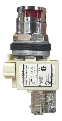 Botão 30mm Metálico 1na+1nf Vm 9001k3l35lrrh13 Schneider Vermelho 1naf