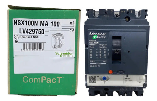 Disjuntor Tripolar 100a Nsx100n-ma100 Lv429750 Schneider