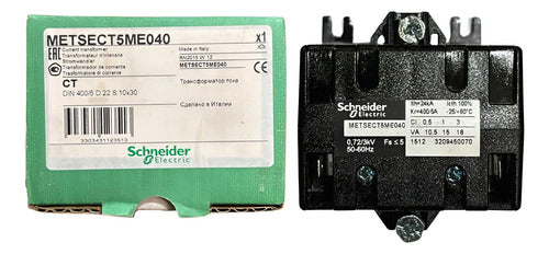 Transformador De Corrente 400/5a Metsect5me040 Schneider Preto