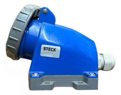 Tomada S4009w 16a 3p+t 220/240v Az Steck Azul
