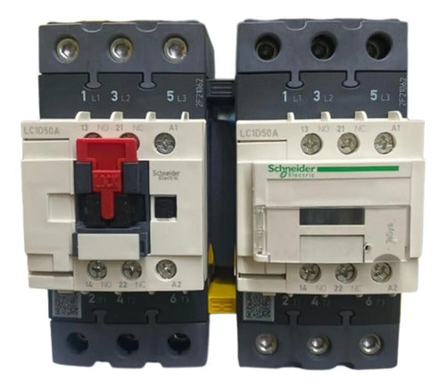 Chave Reversora 3p 50a 1na+1nf 110vca Lc2d50af7 Schneider 110vca