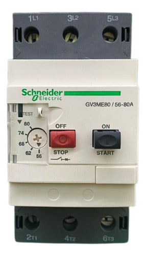 Disjuntor Termomagnetico Tesys 56-80a Gv3me80 Schneider 690v 50/60hz