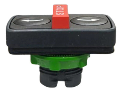 Cabeçote P/ Botão Triplo 22mm Plástico Zb5aa72124 Schneider Preto E Vermelho -