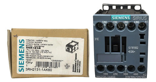 Contator Auxiliar 120v 3na + 1nf 3rh2131-1ak60 Siemens 120v