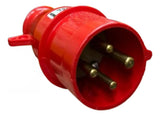 Kit Com 3: Plug N4076 16a 3p+t 380/440v Vermelho Steck Vermelho