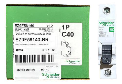 Kit Com 12: Disjuntor 1p 40a 230v Ez9f56140 Schneider