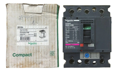 Disjuntor Tripolar 6,3a Ns80h-ma6,3 28104 Schneider