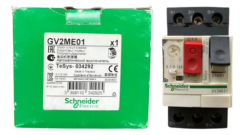 Disjuntor Motor Termomagnético Gv2me01 0,1-0,16a Schneider 690v 50/60hz