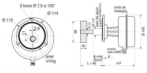 Controle De Nível Cn1328/b 80mm 110vca Coel