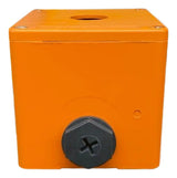 Botoeira 22mm Metalica 1 Furo Laranja Xapr1501 Schneider