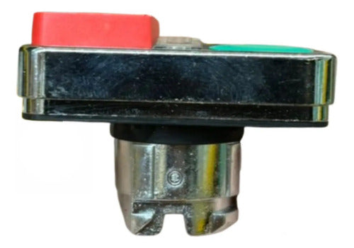 Cabeçote P Botão Duplo Luminoso Vd/ Vm Zb4bw7l3740 Schneider Metal Cromado -
