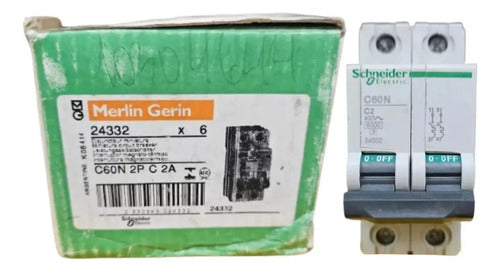 Disjuntor C60n C2 2x2a 24332 Schneider