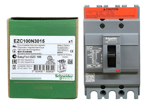 Disjuntor 3p 15a Ezc100n Ezc100n3015 Schneider