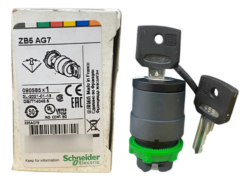 Cabecote Para Chave Seletora 22mm Zb5ag7 Schneider Preto