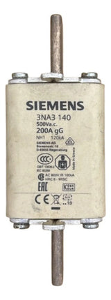 Fusível Nh01 Retardado 200a 500v 3na3140 Siemens 500v