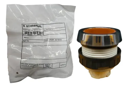 Botão B3/14 30mm Amarelo Cromado Schmersal Amarelo