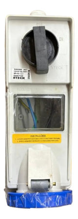 Tomada Sob Surelock S5009b 3p+n+t 16a 200/250v 9h Bq Steck Azul