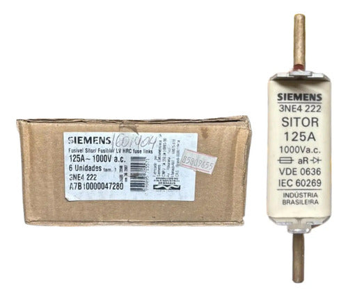 Elemento Fusível Sitor 3ne4222 125a Siemens 1000v