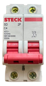 Disjuntor Bipolar Sdd62c04 4a Curva C 3ka Serie Sd62 Steck