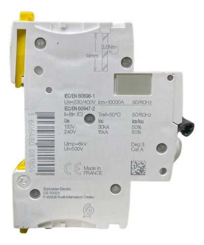 Disjuntor Acti9 Ic60h 1p Curva C 32a 230v A9f84132 Schneider