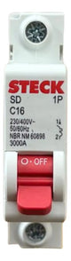 Kit Com 10: Disjuntor Unipolar Sdd61c16 16a Curva C Steck