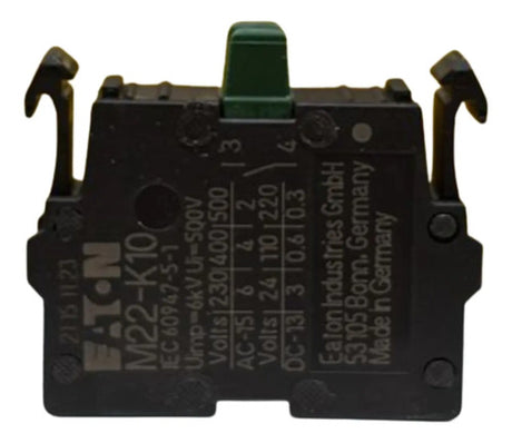 Kit Com 5: Bloco De Contato M22-k10 (m22-k10q) 1na Eaton