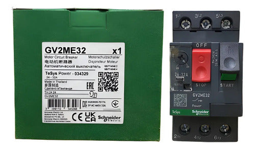 Disjuntor Motor Termomagnético Gv2me32 24-32a Schneider 690v 50/60hz
