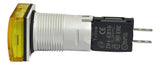Sinalizador 16mm Retangular Led Amarelo Xb6dv5bb Schneider 12-24vca/cc