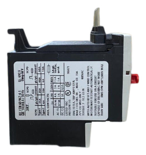 Relé De Sobrecarga 3ru1116-1bb0 1,4 -2a Siemens -