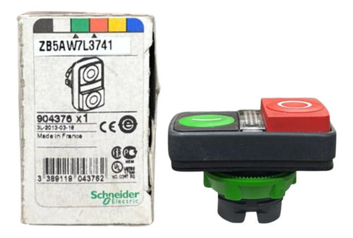 Cabecote Para Botão Duplo 22mm Vd/vm Zb5aw7l3741 Schneider Verde/vermelho
