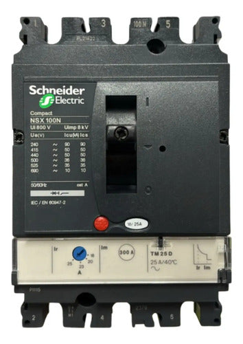 Disjuntor Tripolar 25a Nsx100n-tm25d Lv429846 Schneider
