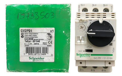 Disjuntor Motor 0.1-0.16a Manopla Rotativa Gv2p01 Schneider 690v 50-60hz