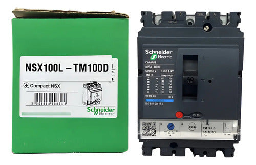 Disjuntor Tripolar 100a Nsx100l-tm100d Schneider