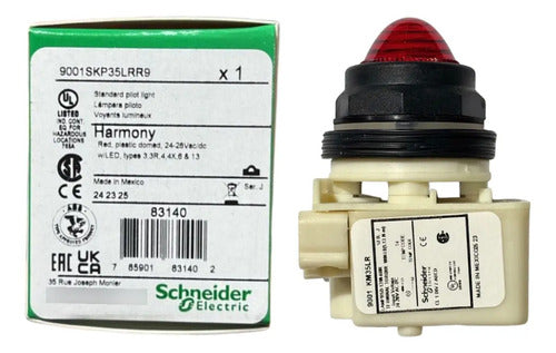 Sinalizador 30mm Plástico Led Vm 9001skp35lrr9 Schneider