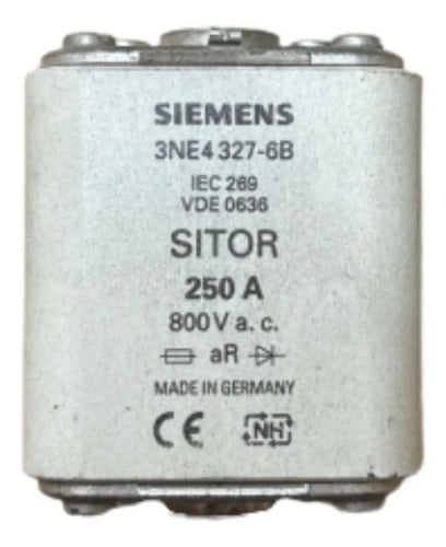 Elemento Fusível Sitor 3ne4327-6b 250a Siemens 800v