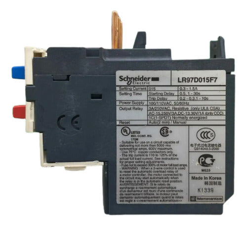Rele Termico Eletronico 0.3-1.5a 110vca Lr97d015f7 Schneider 110v