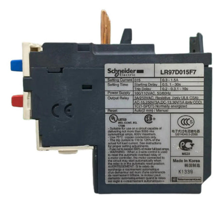 Rele Termico Eletronico 0.3-1.5a 110vca Lr97d015f7 Schneider 110v