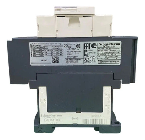 Contator Tripolar Tesys 1na+1nf 24v 18a Lc1d183bd Schneider 24v
