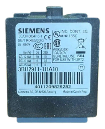 Bloco De Contato Auxiliar 1na 3rh2911-1ha10 Siemens -
