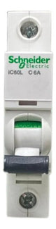 Disjuntor Acti9 Ic60l 1p Curva C 6a 230v A9f94106 Schneider 230 V 50 60 Hz