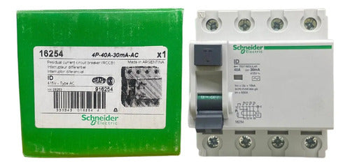 Interruptor Diferencial Xid 4p 40a 30ma 16254 Schneider