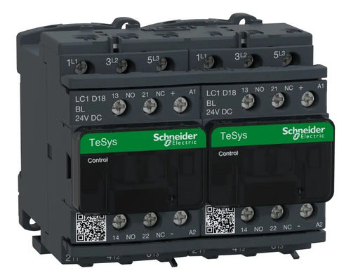 Chave Reversora 3p 18a 1na+1nf 24vcc-bc Lc2d18bl Schneider  24 Vcc Bc
