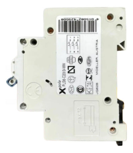 Kit Com 2: Disjuntor Tripolar Pls6-c20/3-mw 20a Moeller